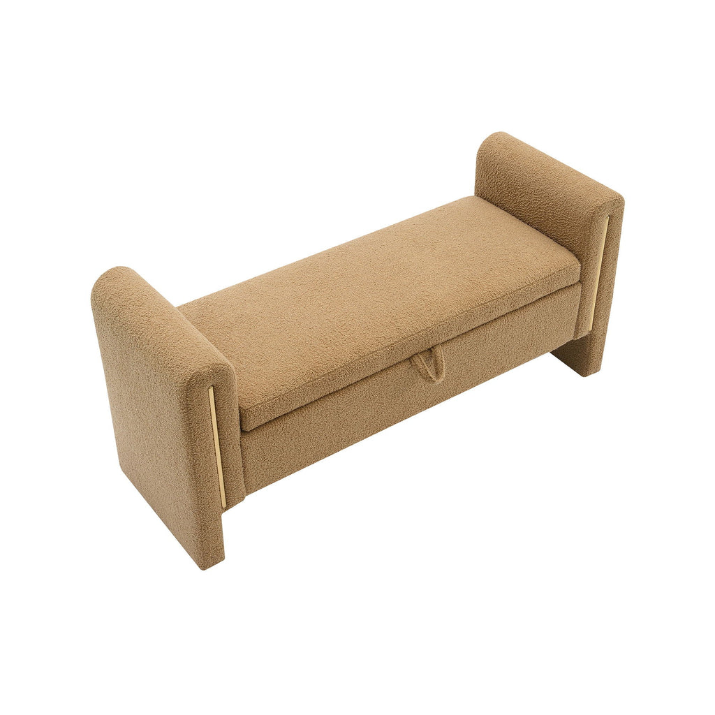 Teddy Upholstered Large Bed End Bench With Storage