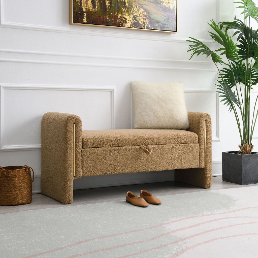 Teddy Upholstered Large Bed End Bench With Storage