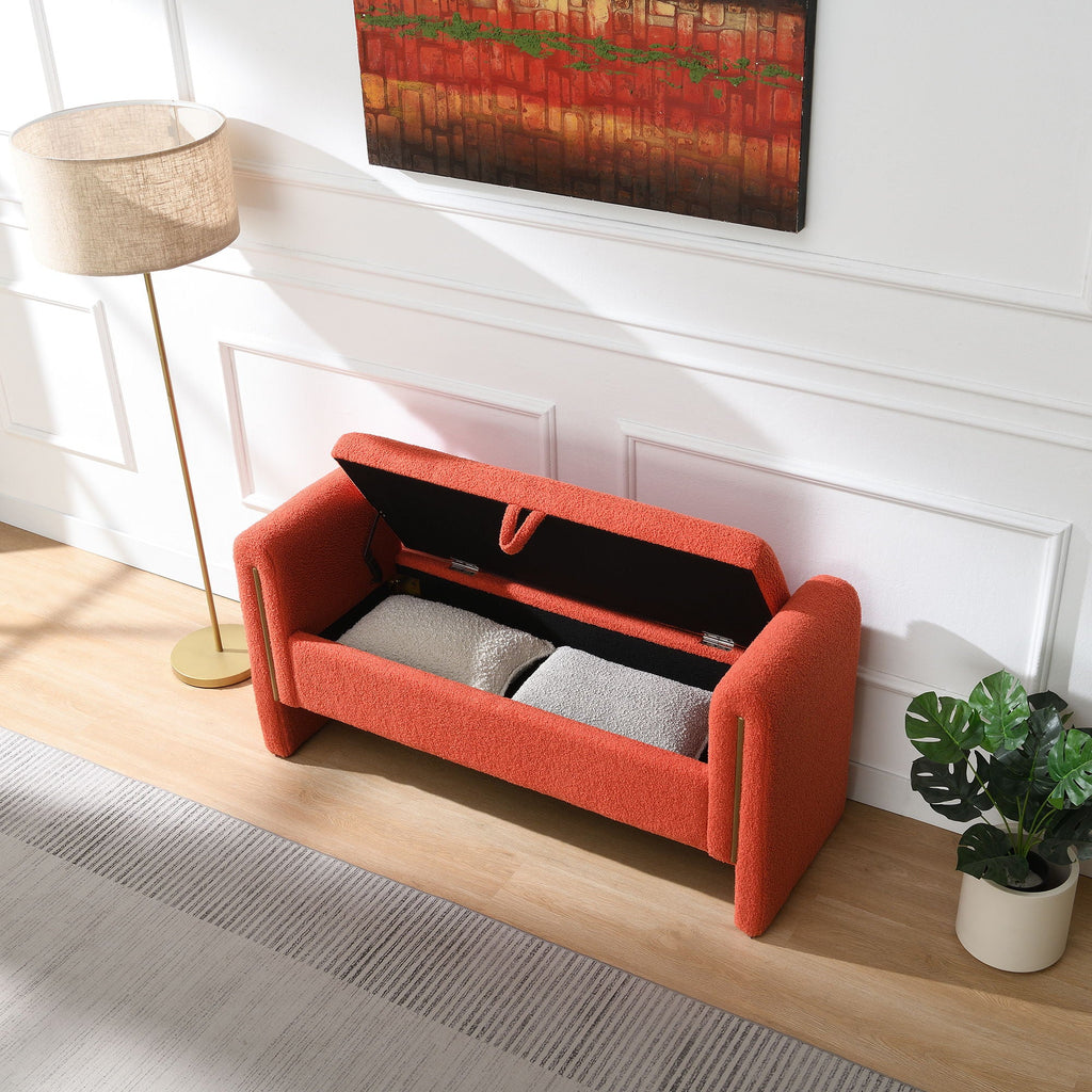 Teddy Upholstered Large Bed End Bench With Storage
