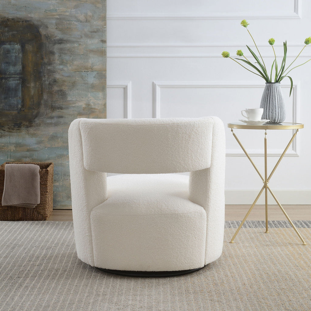 Swivel Teddy Barrel Chair
