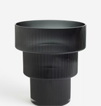 Glass fluted vase
