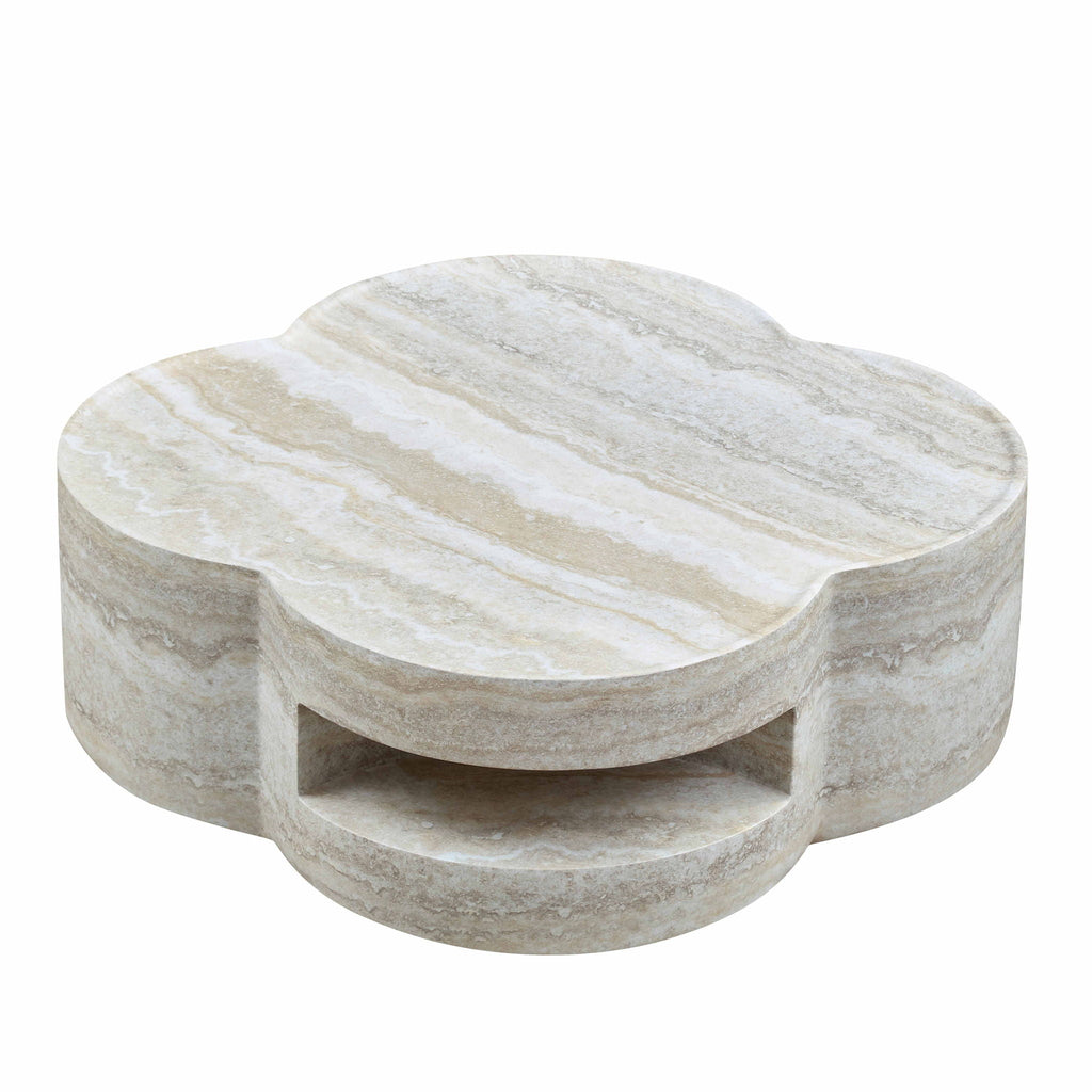Clover Marble Round Coffee Table