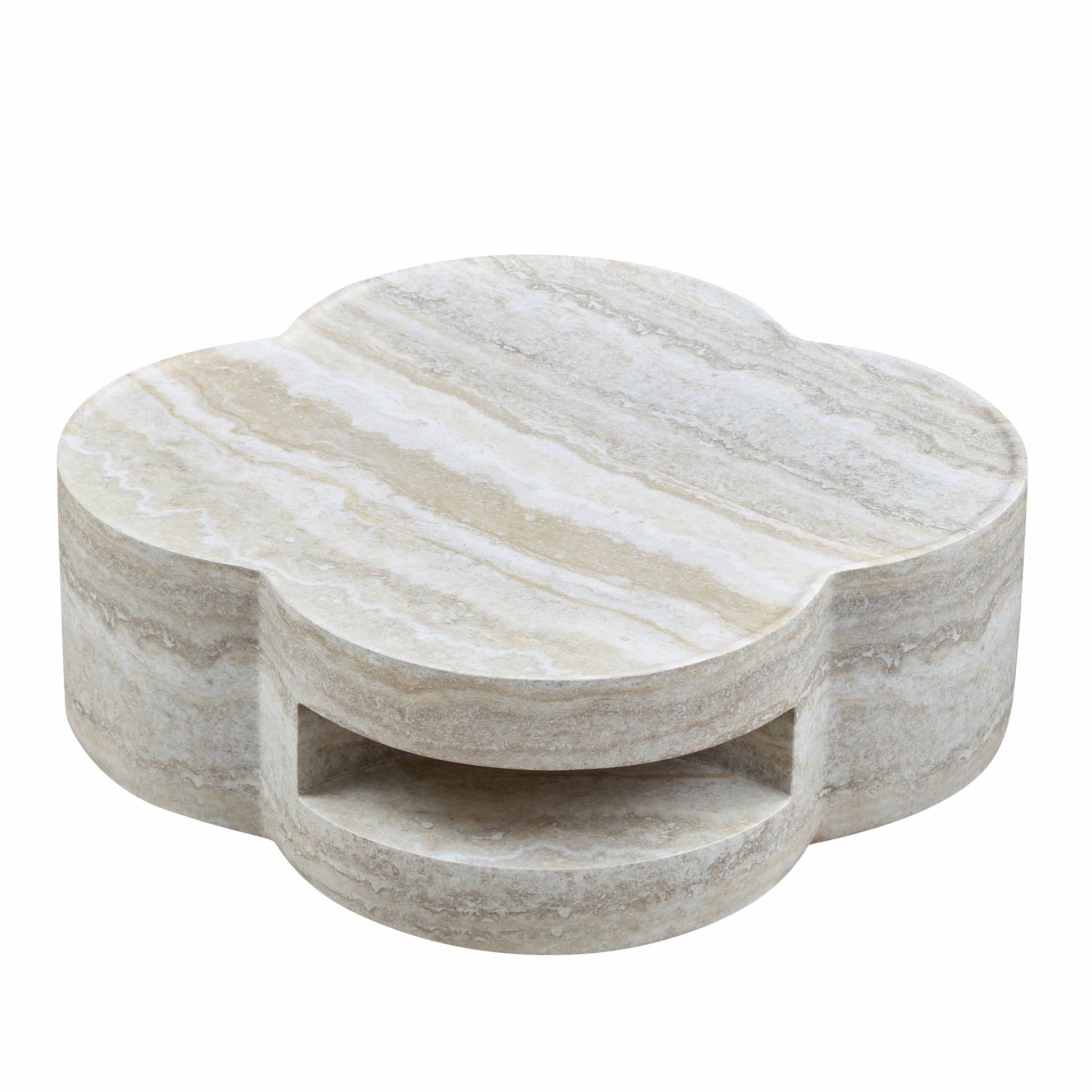 Clover Marble Round Coffee Table