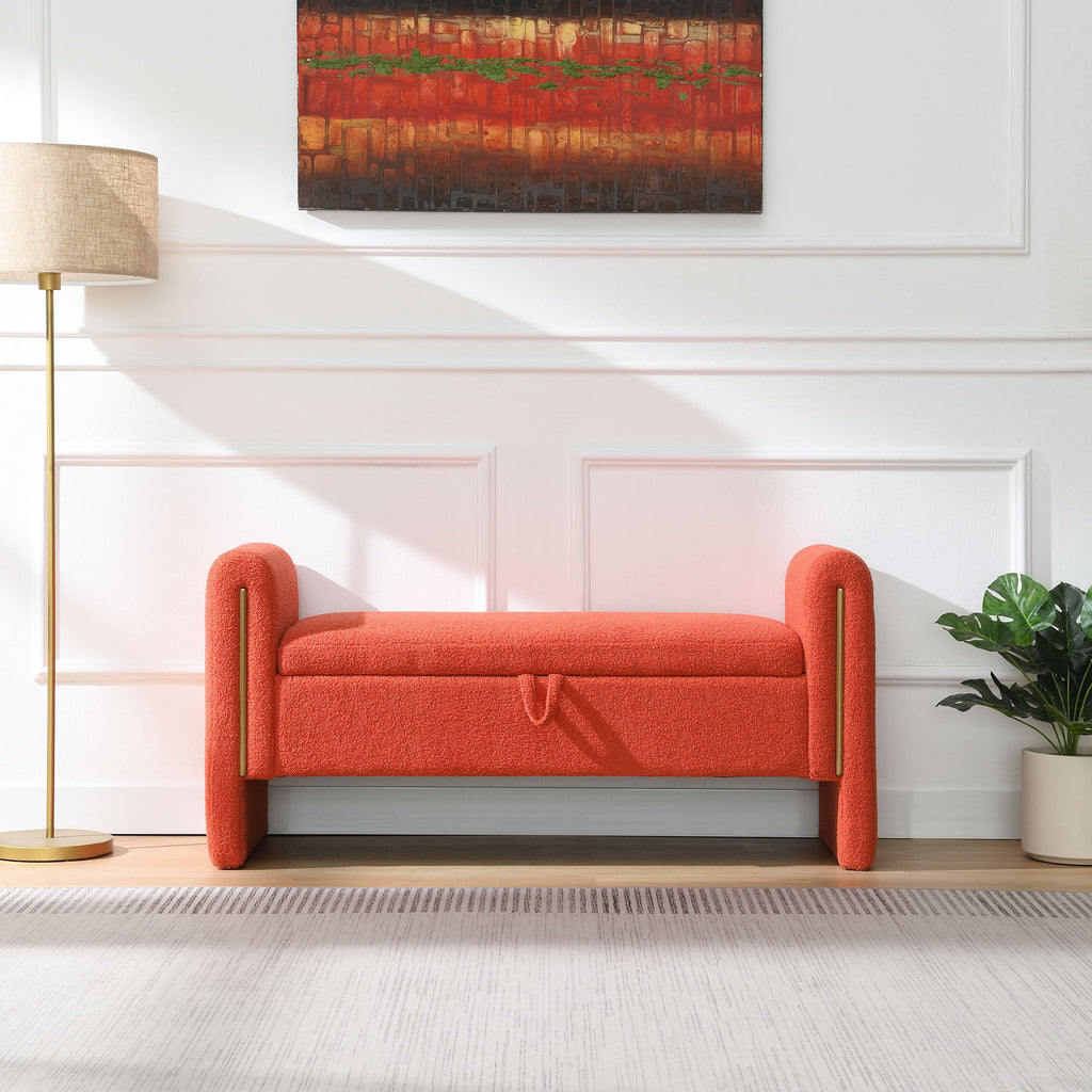 Teddy Upholstered Large Bed End Bench With Storage