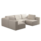 104.32*70.86 Modular Sectional Sofa Sleeper Couch, Sectional Sofa with Chaise and Ottoman, Convertible U Shaped Modular Sofa Set. Compressed sponge, White. (Combo 3A+2B)