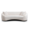 Curved 3 Seater Sofa White