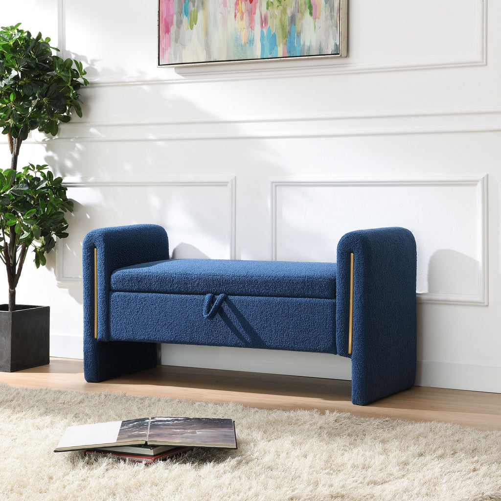 Teddy Upholstered Large Bed End Bench With Storage