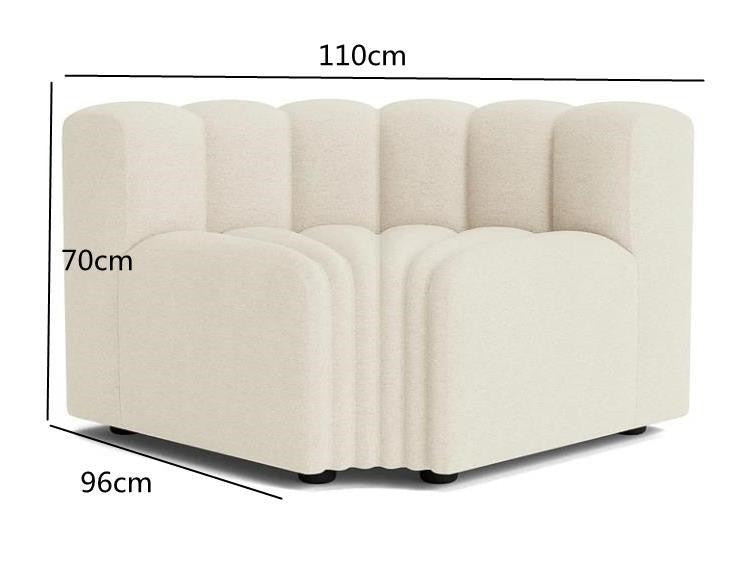 Velvet Curved Sofa Combination