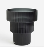 Glass fluted vase