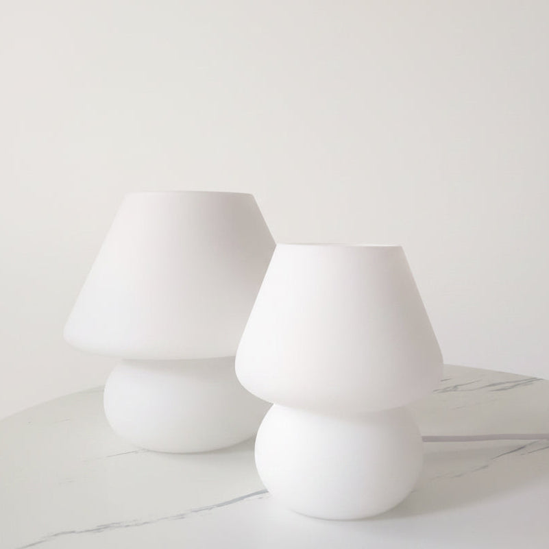 Glass Mushroom Table Lamp