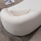 Curved 3 Seater Sofa White