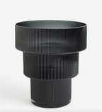 Glass fluted vase