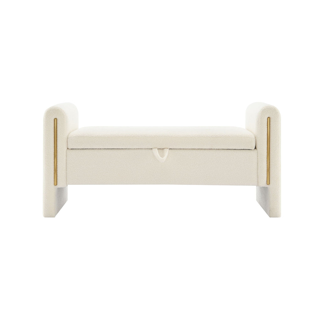 Teddy Upholstered Large Bed End Bench With Storage