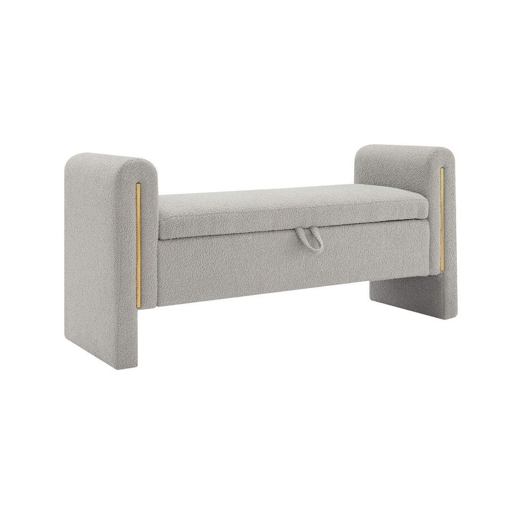 Teddy Upholstered Large Bed End Bench With Storage
