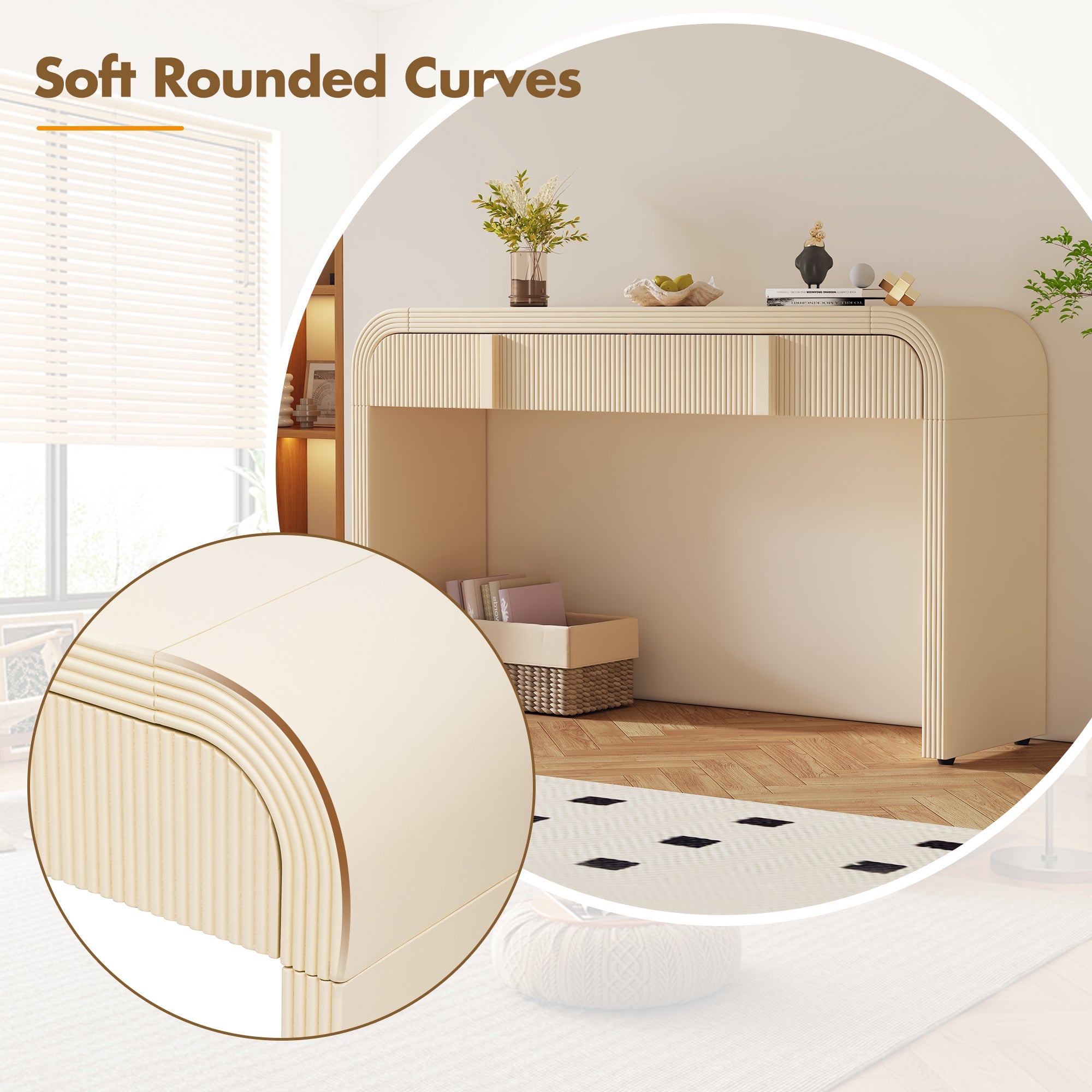 Fluted Console Table