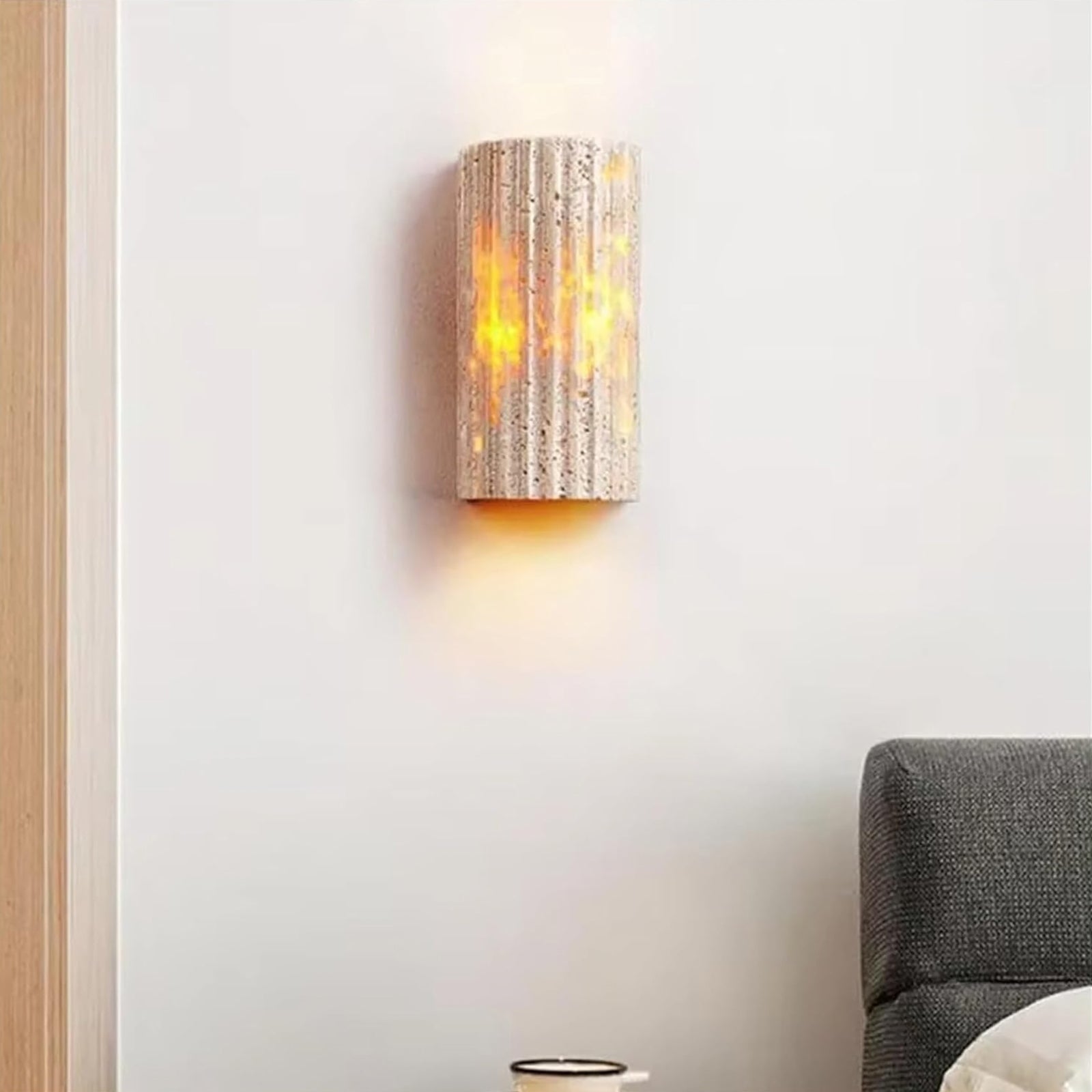 Travertine Outdoor Garden Wall Lamp