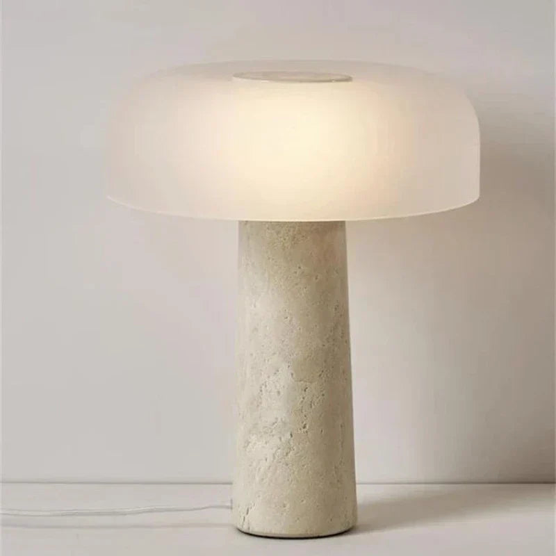 Cream Marble Table Lamp