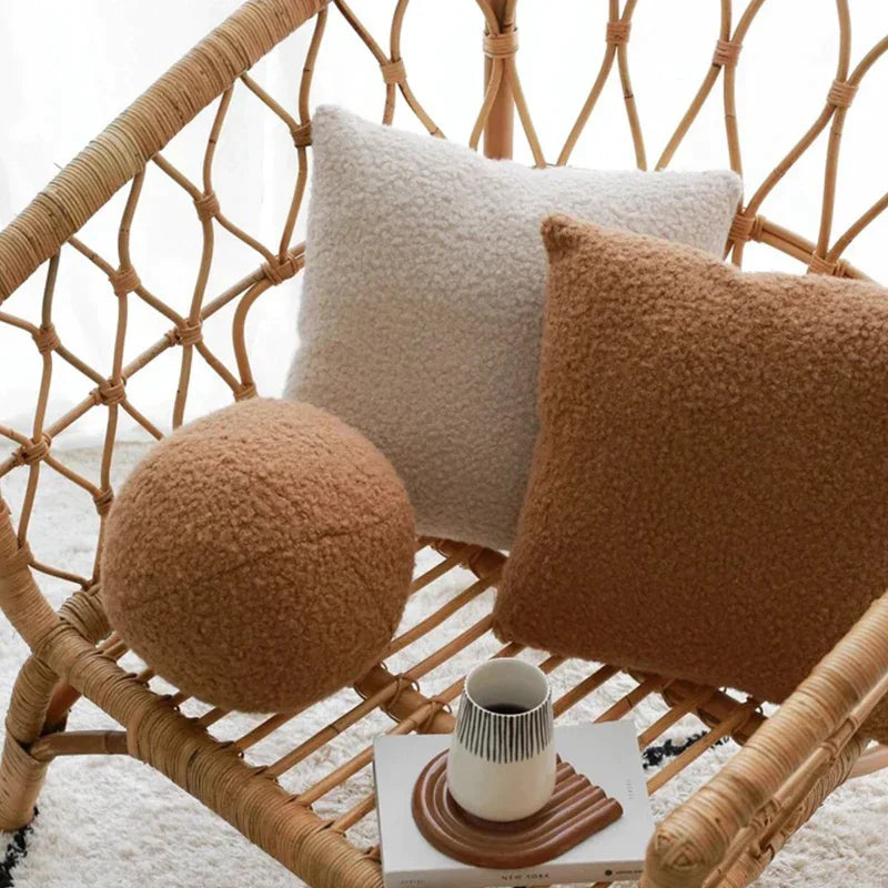 Boucle Teddy Throw Pillow Case Set of 2