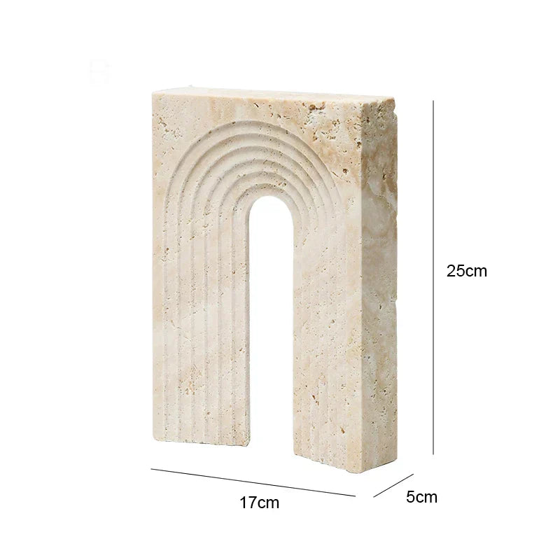 Travertine Sculpture Figurine Statue for Home Decor