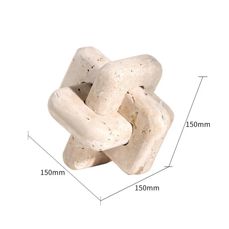 Travertine Sculpture Figurine Statue for Home Decor