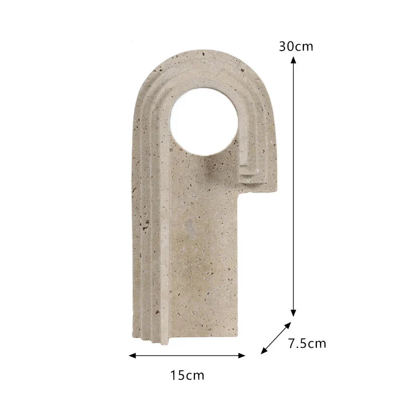 Travertine Sculpture Figurine Statue for Home Decor
