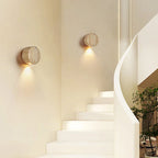 Nordic Minimalist Cream Wall Lamp Natural Yellow Stone