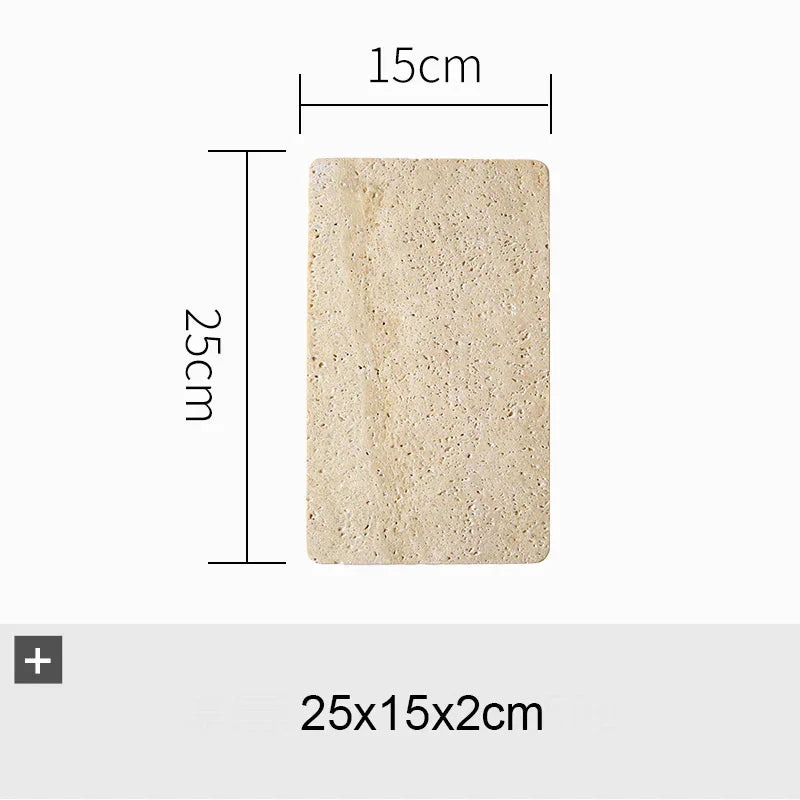 Beige Travertine Marble Plate