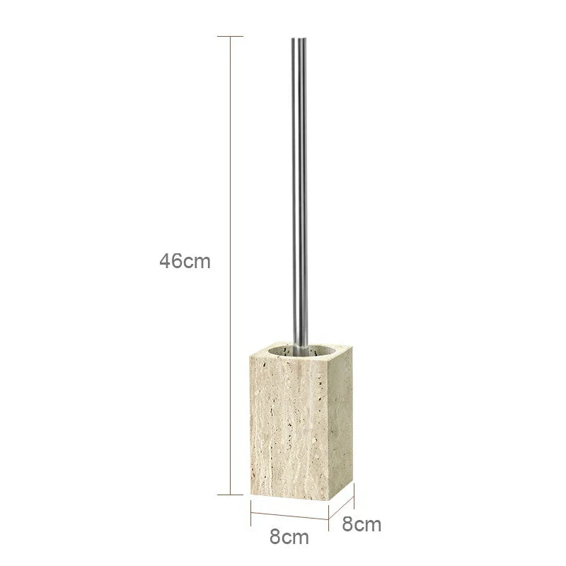 DecorBites™ Beige Travertine Marble Bathroom Accessories Set - Soap Dispenser, Soap Dish, Reed Diffuser