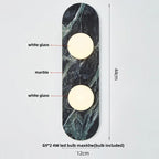 LED Wall Light French Luxury Glass Globe Stone Wall Lamp Fixture
