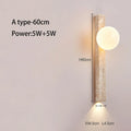 Long Wall Lamp with LED Stone Design