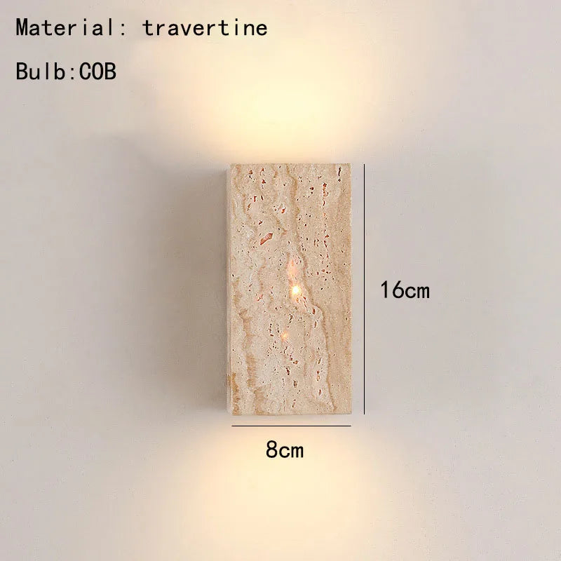 DecorBites™ Cuboid Stone LED Wall Lamp 3000K Parlor Bedroom Stairs Creative Lighting
