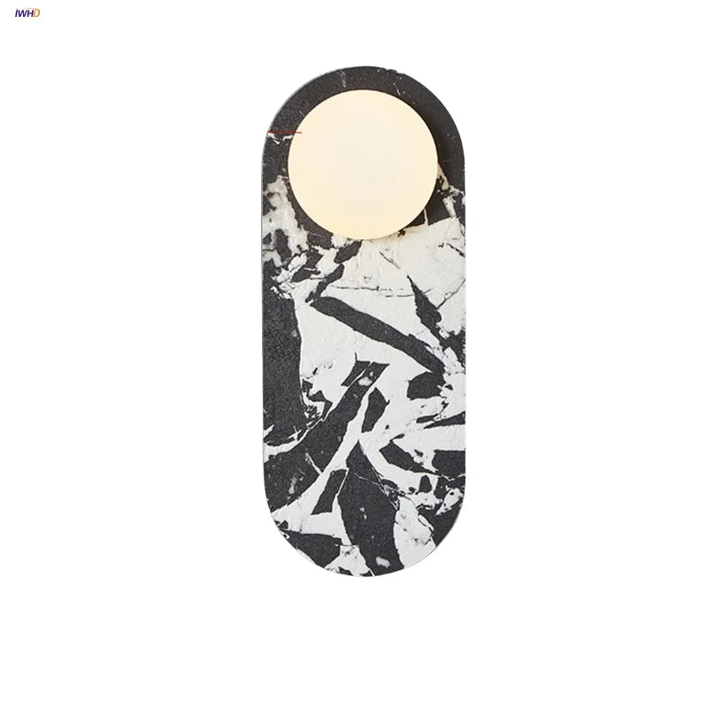 DecorBites™ LED Wall Light: French Luxury Glass Globe Stone Wall Lamp Fixture