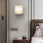 DecorBites™ Cube Marble Wall Lamp Natural Stone LED Sconce for Bedroom and Hallway Lighting