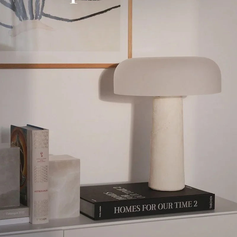 Cream Marble Table Lamp