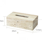 DecorBites™ Beige Travertine Marble Bathroom Accessories Set - Soap Dispenser, Soap Dish, Reed Diffuser