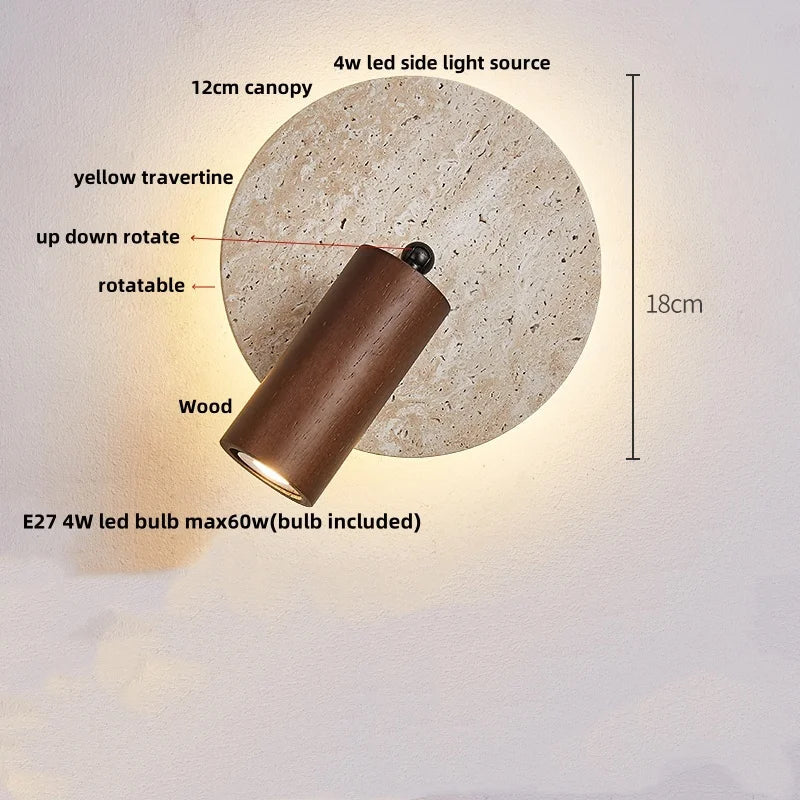 LED Stone Wall Lamp Sconce