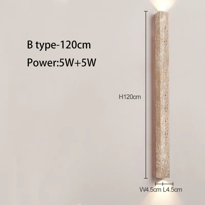 Long Wall Lamp with LED Stone Design