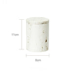 DecorBites™ Beige Travertine Marble Bathroom Set - Soap Dispenser Toothbrush Holder Tissue Box