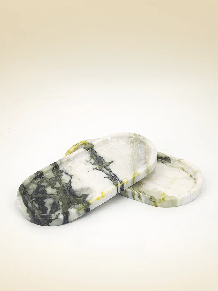 DecorBites™ Calacatta Marble Vanity Tray for Perfume Candles Jewelry Luxury Home Decor