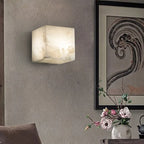 DecorBites™ Cube Marble Wall Lamp Natural Stone LED Sconce for Bedroom and Hallway Lighting