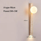 Long Wall Lamp with LED Stone Design