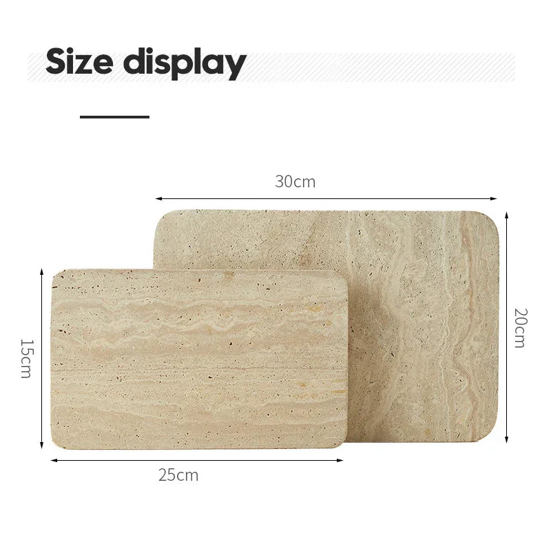 Beige Travertine Marble Plate
