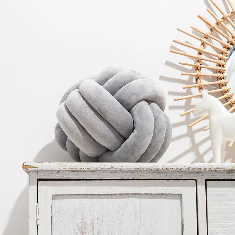 Knot Ball Plush Throw Pillow
