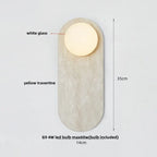 DecorBites™ Glass Globe LED Wall Lamp Nordic Modern Stone Bathroom Mirror Light