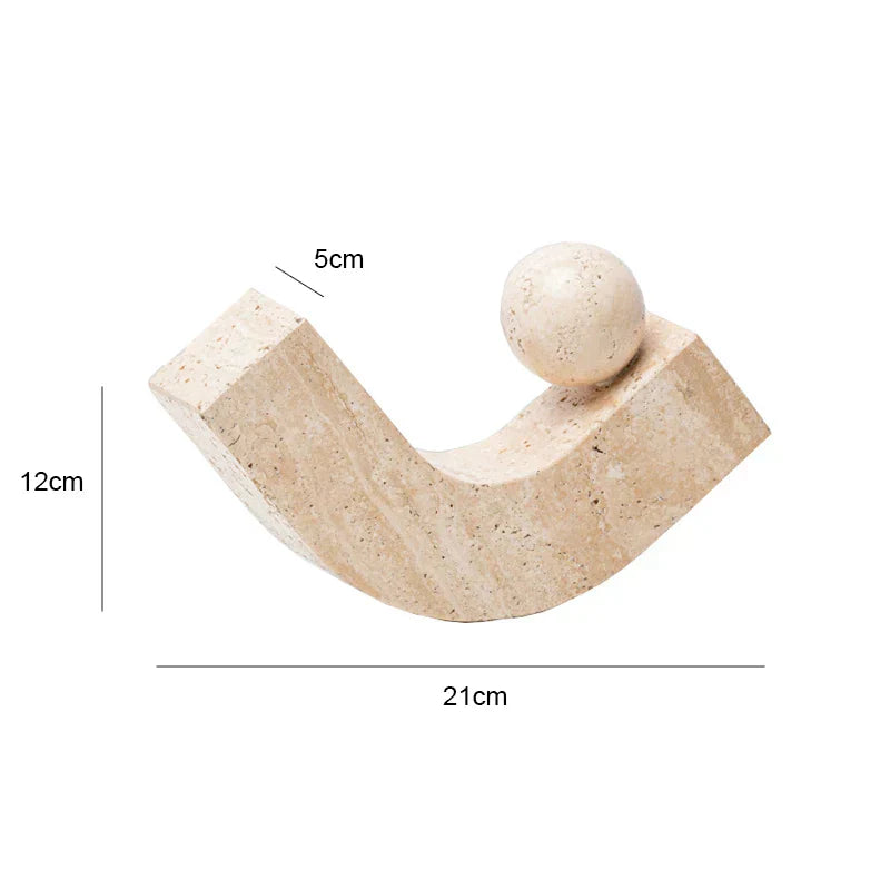 Travertine Sculpture Figurine Statue for Home Decor