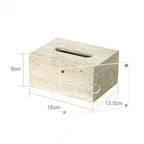 DecorBites™ Beige Travertine Marble Bathroom Accessories Set - Soap Dispenser, Soap Dish, Reed Diffuser