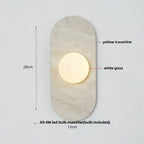 LED Wall Light French Luxury Glass Globe Stone Wall Lamp Fixture