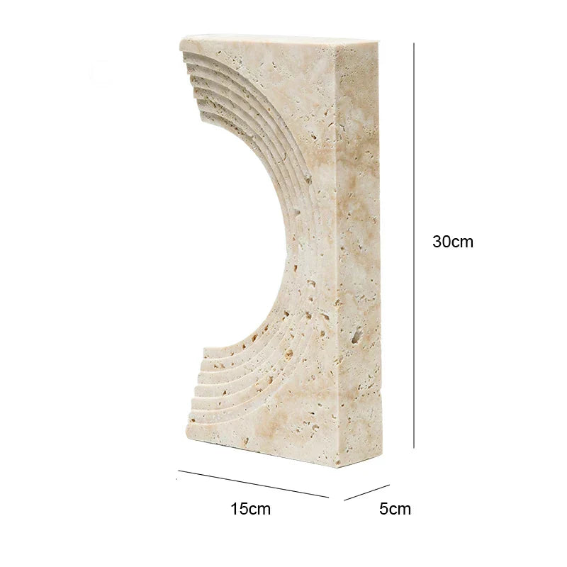 Travertine Sculpture Figurine Statue for Home Decor