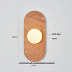 DecorBites™ Glass Globe LED Wall Lamp Nordic Modern Stone Bathroom Mirror Light