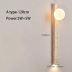 Long Wall Lamp with LED Stone Design